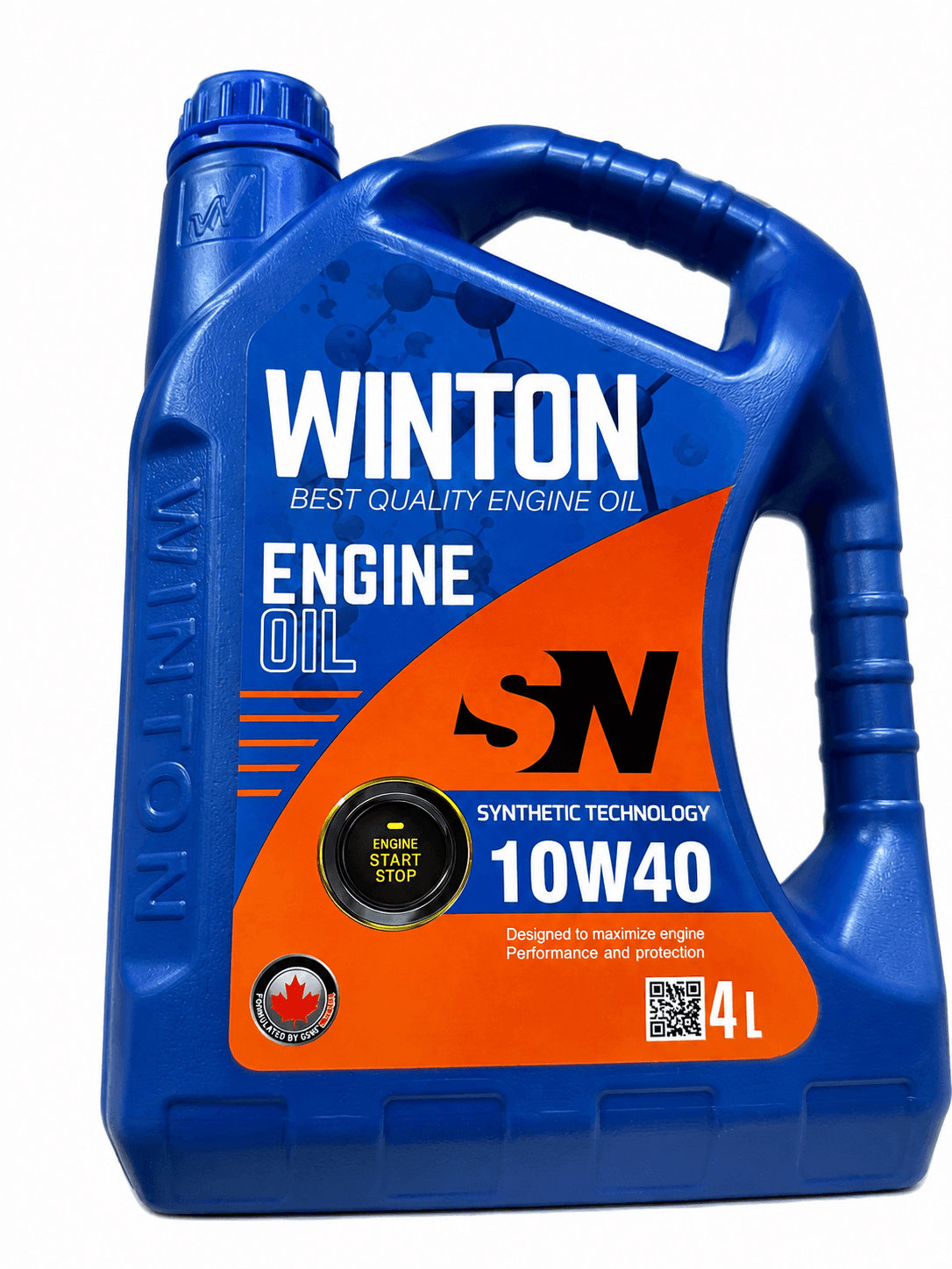 روغن موتور وینتون Winton 10W-40 SN تکنولوژی سنتتیک 4 لیتری